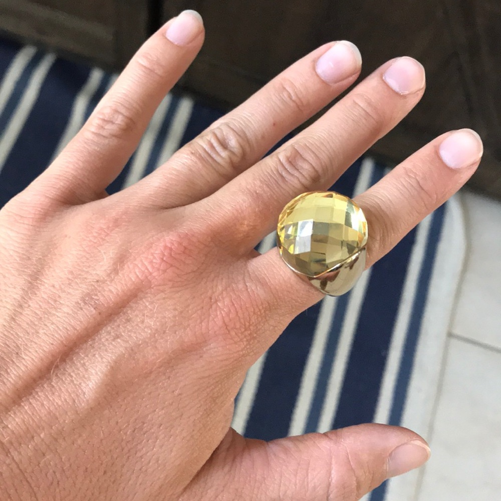 Yellow cocktail ring